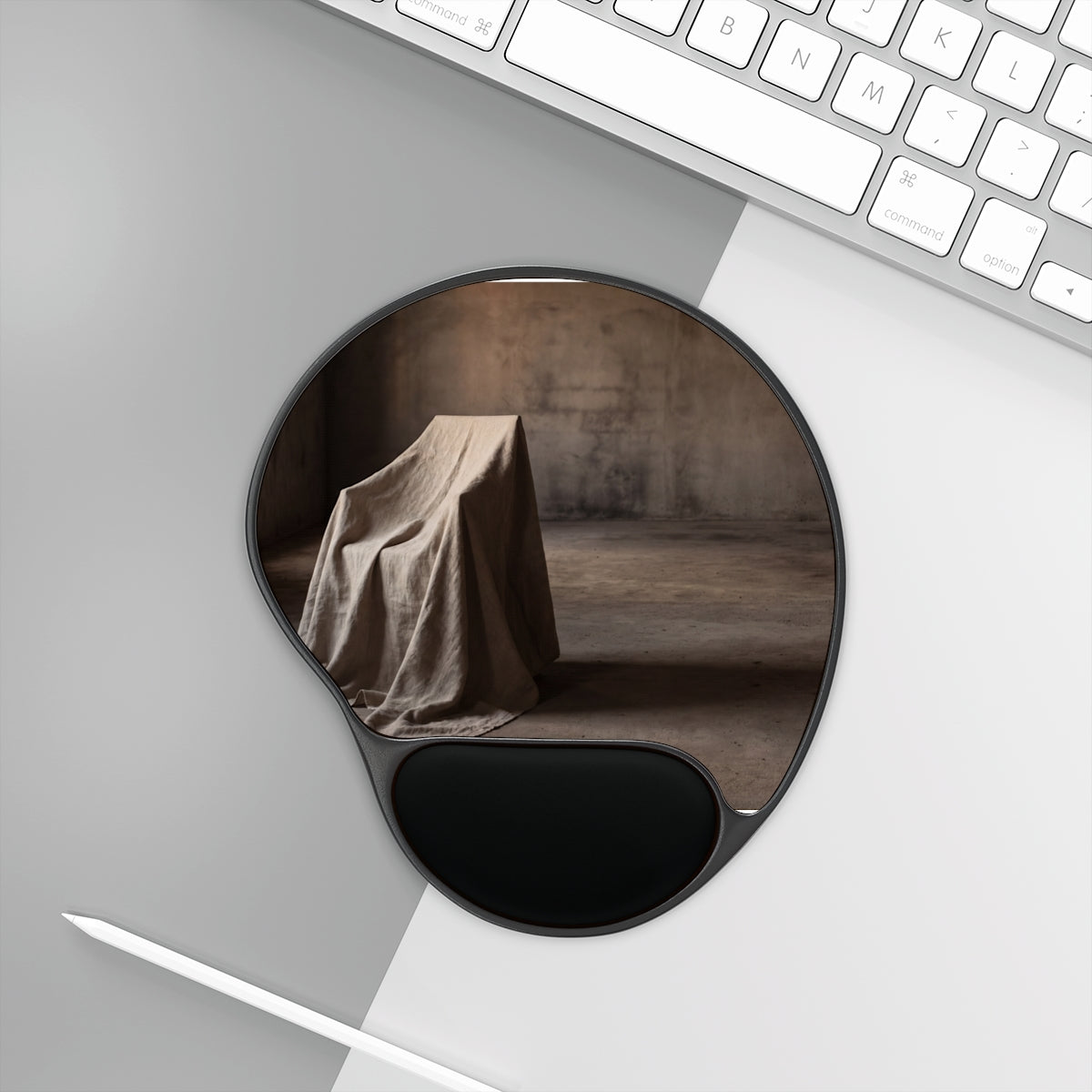 Mouse Pad With Wrist Rest - Concrete Focus