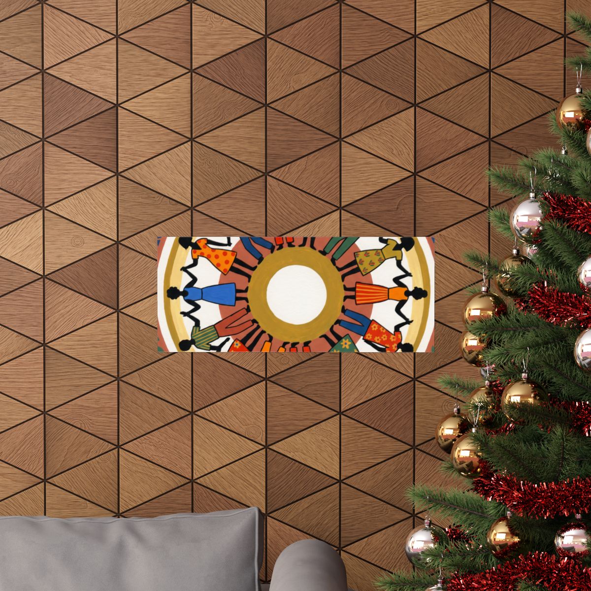 Matte Horizontal Poster - Unity Mandala Folk Art (10×8 &......