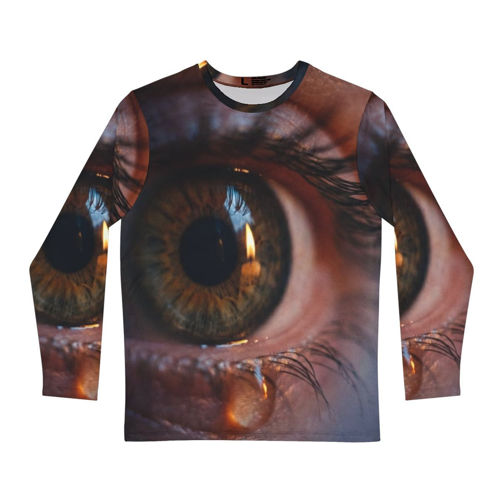 Men's Long Sleeve Shirt - Amber Iris Reflection Fine Art......