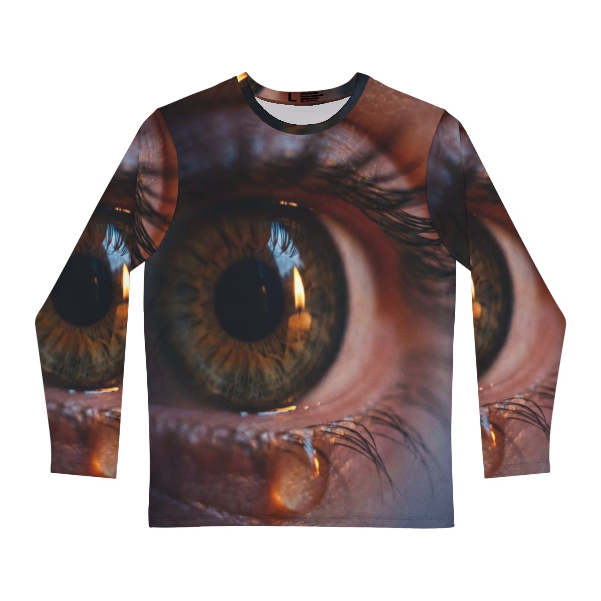 Men's Long Sleeve Shirt - Amber Iris Reflection Fine Art......