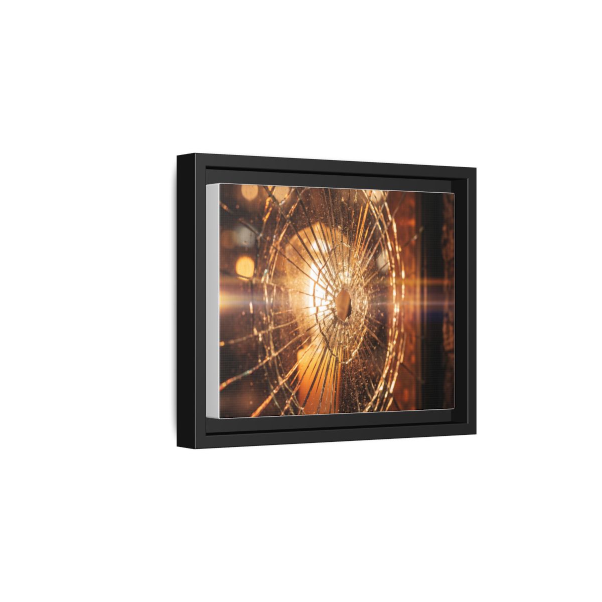 Framed Matte Canvas - Amber Glow — Black / 1.25"