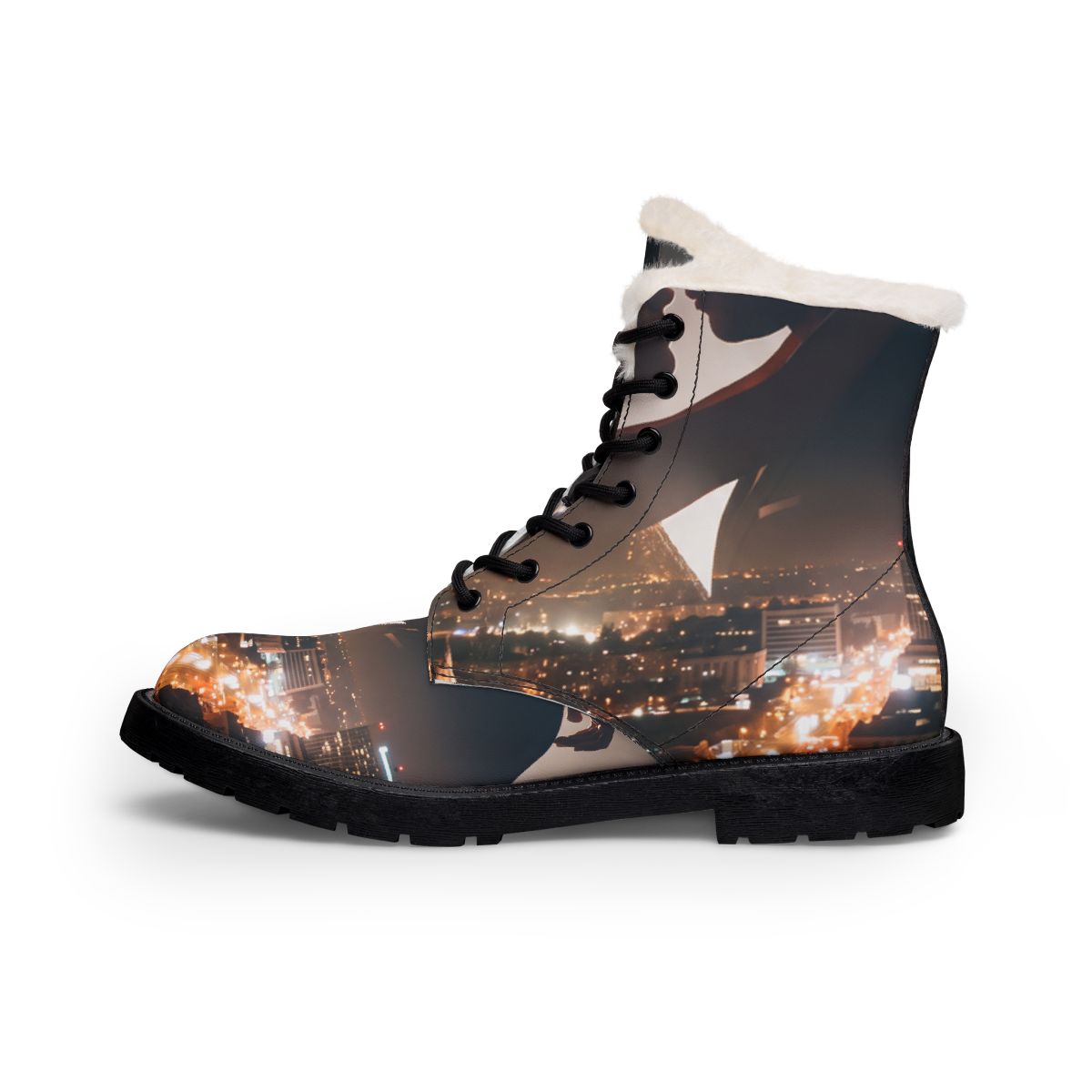 Men's Fur and Leather Boots - City Twilight | Echovira...
