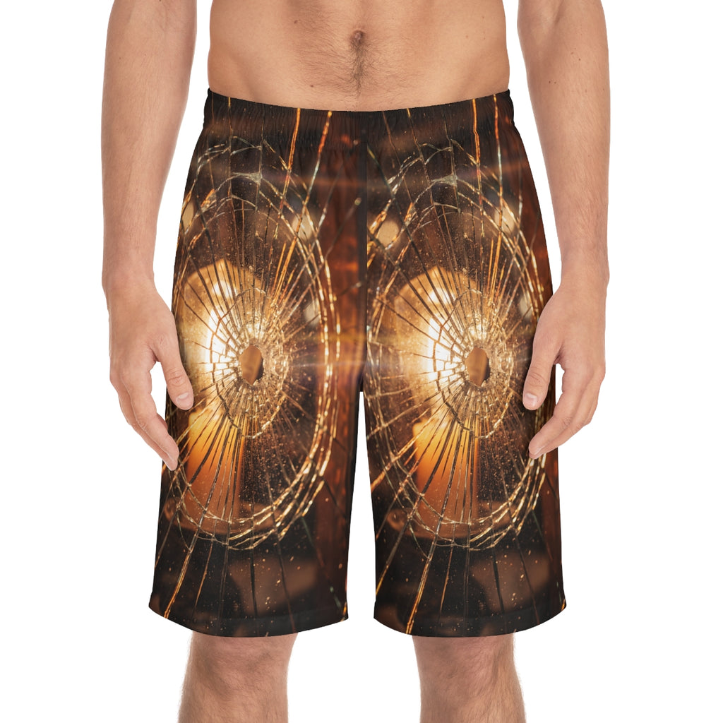 Men's Board Shorts - Shattered Amber Light | Echovira...