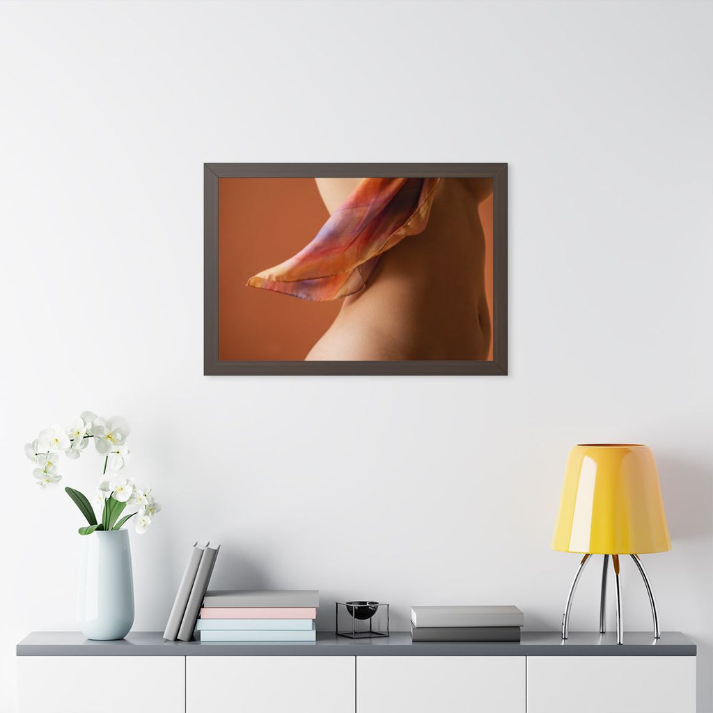 Framed Horizontal Poster - Ethereal Silk Rest — Walnut... |...