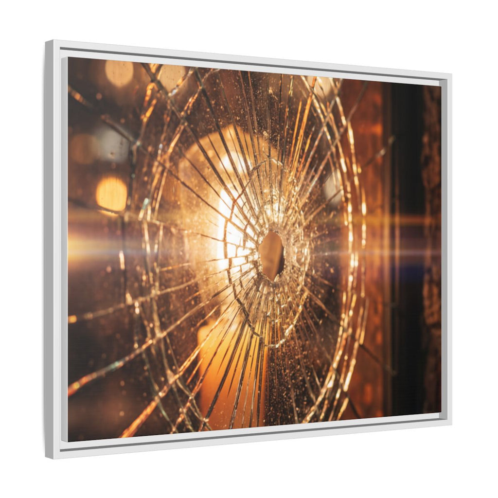 Framed Matte Canvas - Shattered Glass