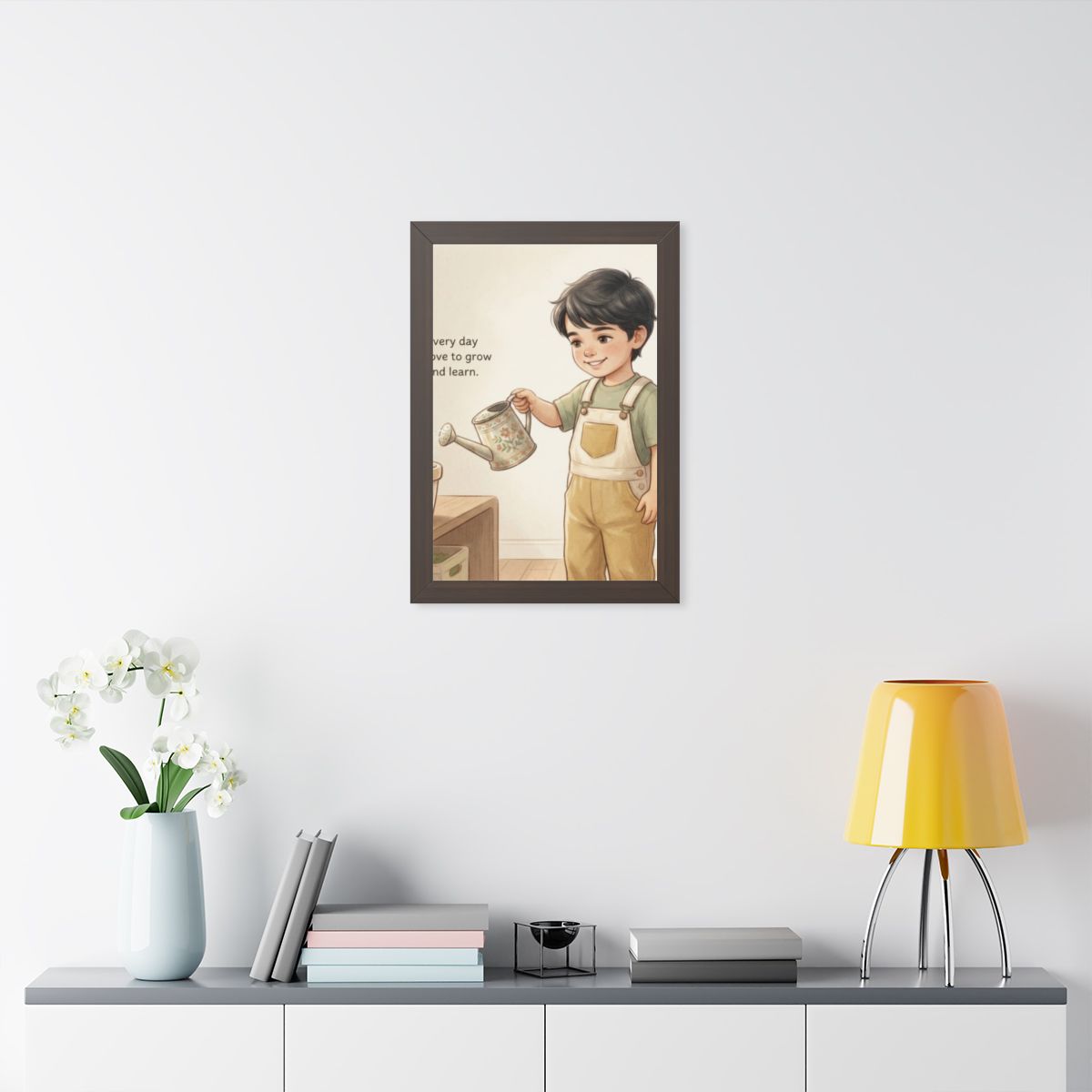 Framed Vertical Poster - Daily Growth Art — Walnut (11×14......