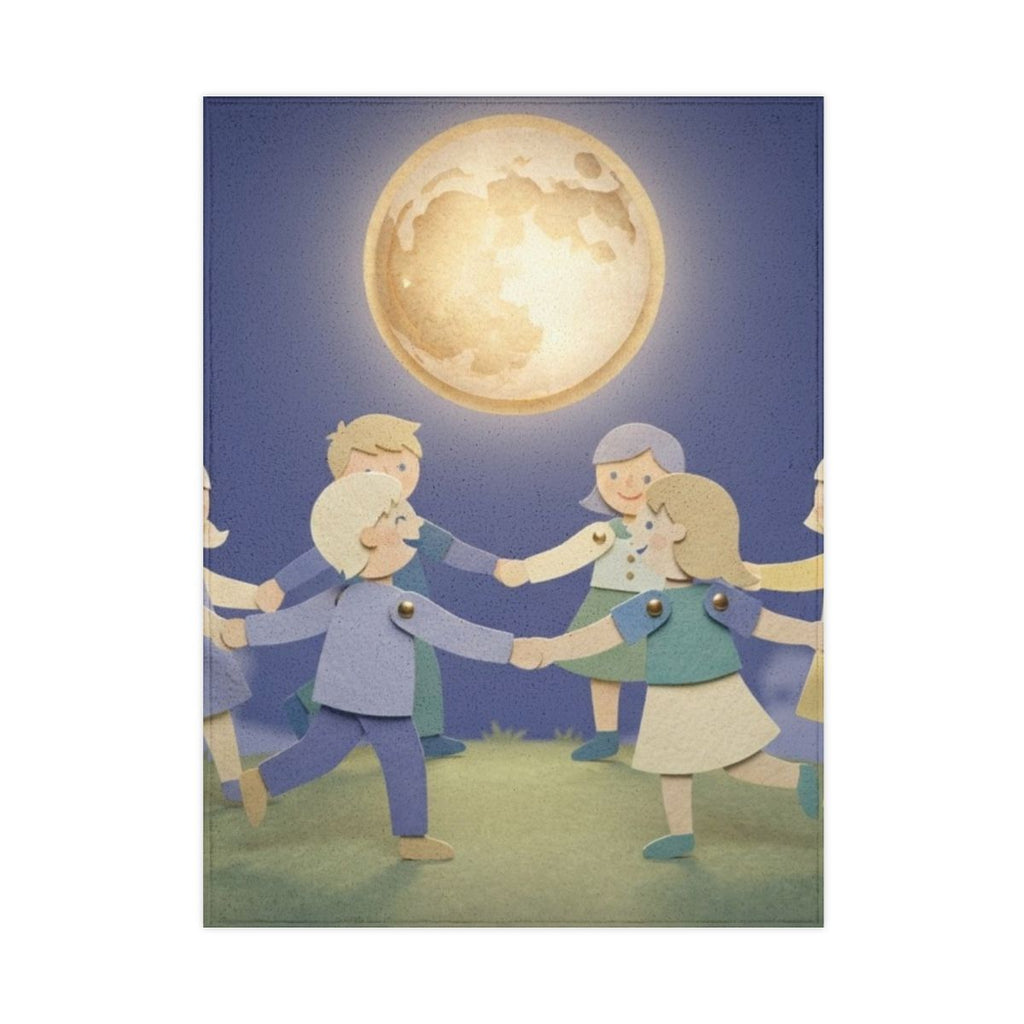 Toddler Blanket - Children Moonlight Dance Papercraft Art |...