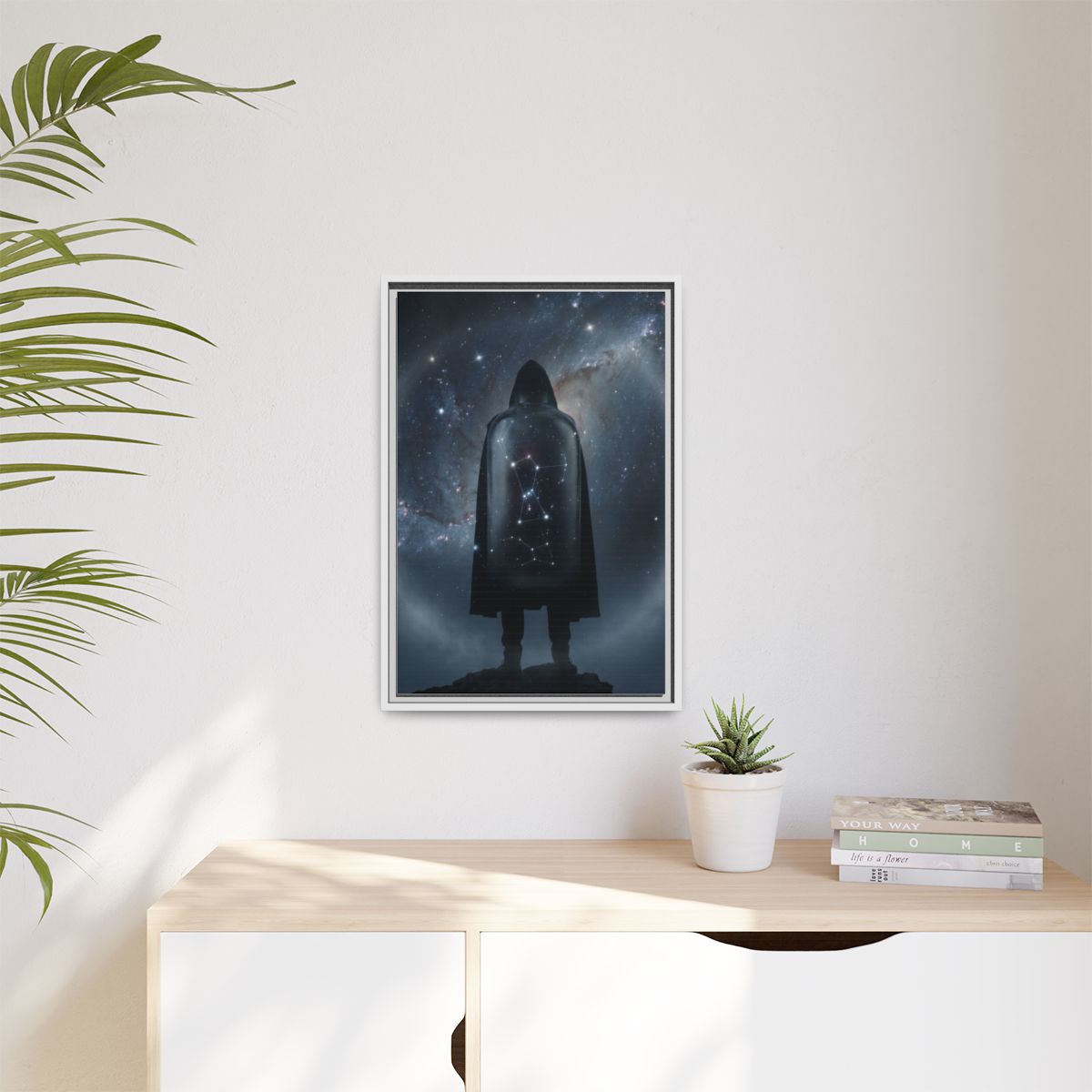 Matte Canvas, Framed - Cosmic Sentinel Orion Constellation...