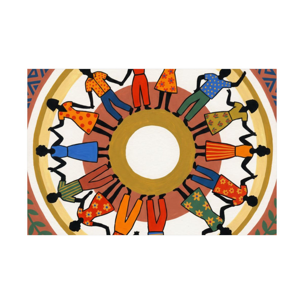 Matte Horizontal Poster - Unity Mandala Folk Art (10×8 &......