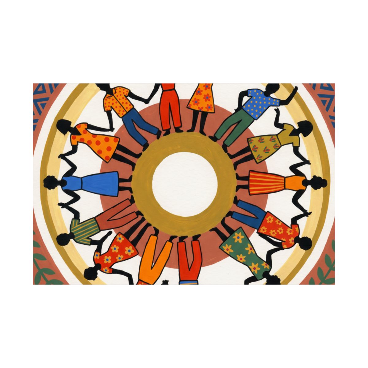 Matte Horizontal Poster - Unity Mandala Folk Art (10×8 &......