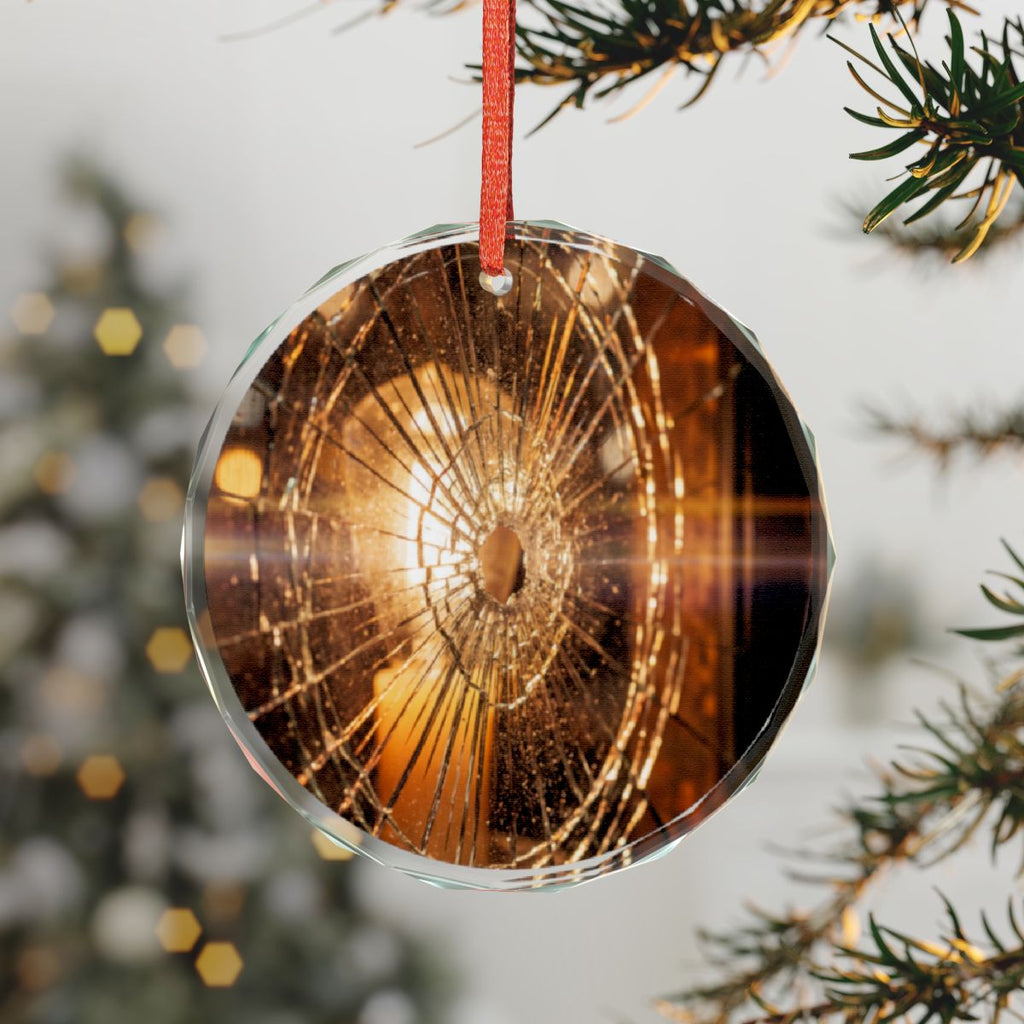 Crystal Glass Ornament - Shattered Light Moody Glass Art |...