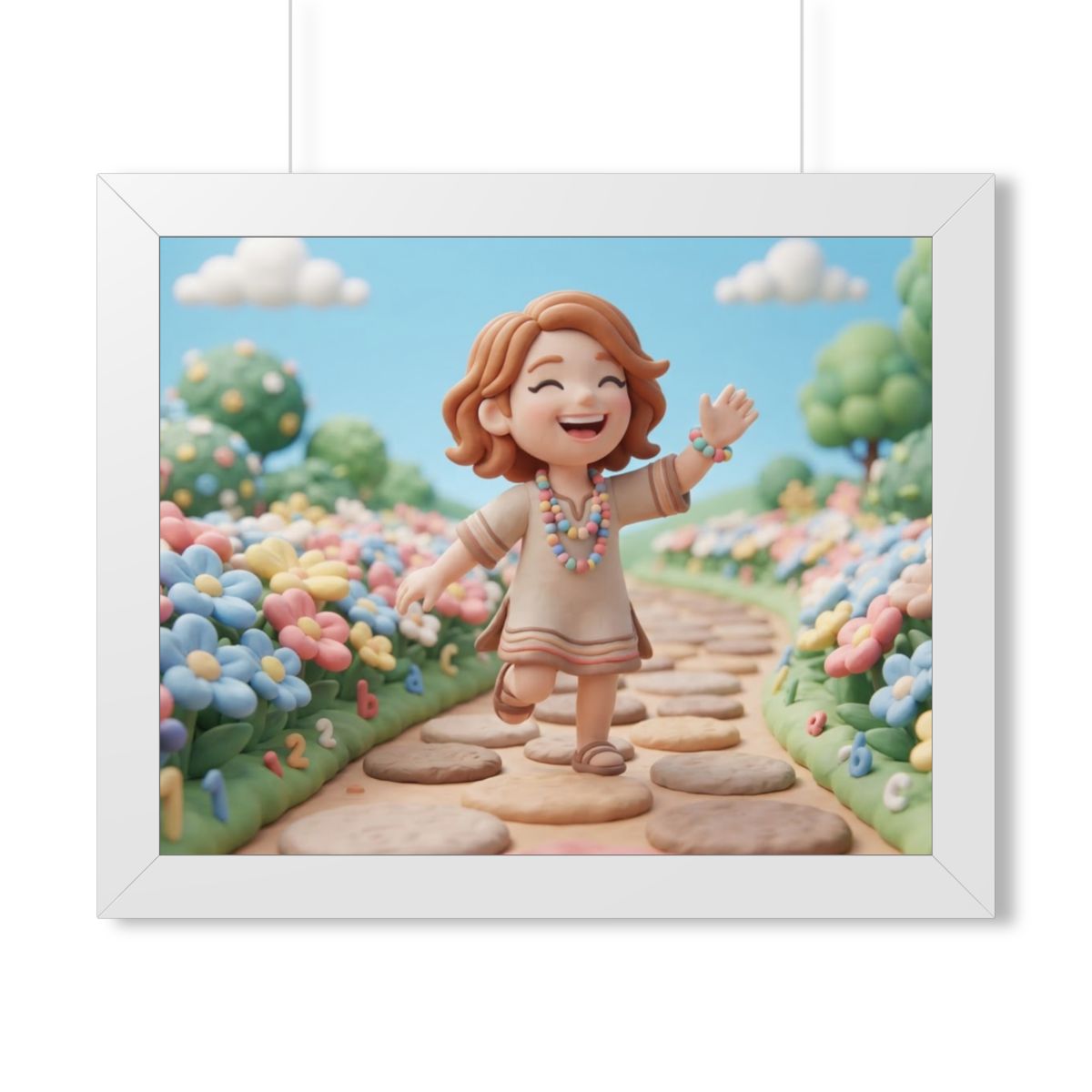 Framed Horizontal Poster - Wide Meadow — White (14×11... |...