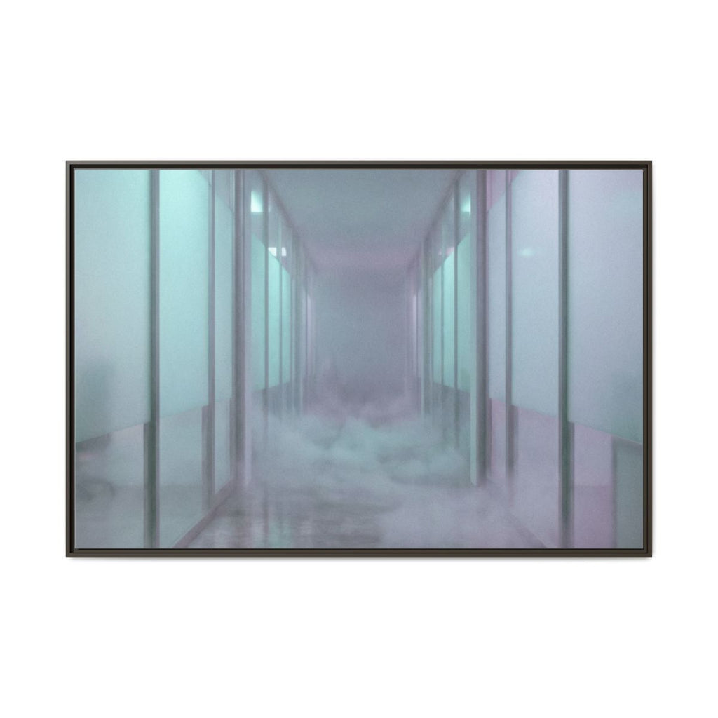 Matte Canvas, Framed - Liminal Corridor Fog Art Print —... |...
