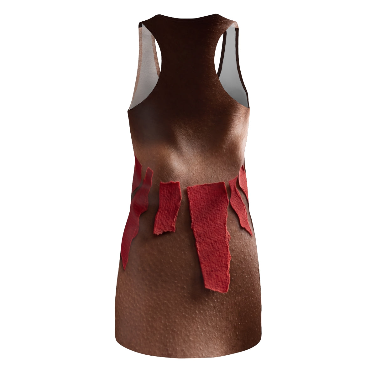 Women's Racerback Dress with Crimson Art