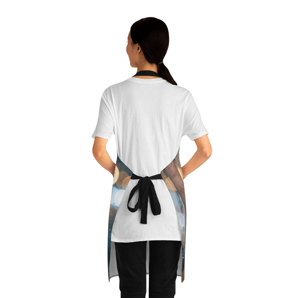 Rainy City Window Art Apron