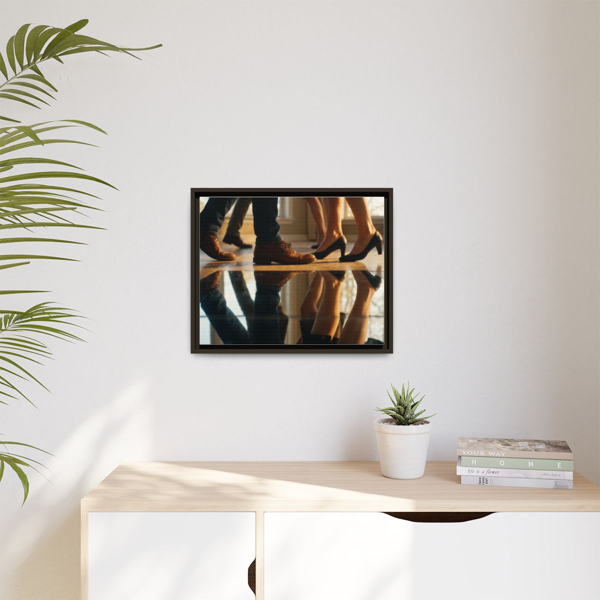 Matte Canvas, Framed - Golden Hour Reflections Cinematic Art...
