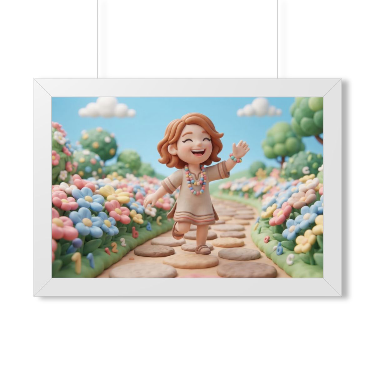 Framed Horizontal Poster - Wide Meadow — White (14×11... |...