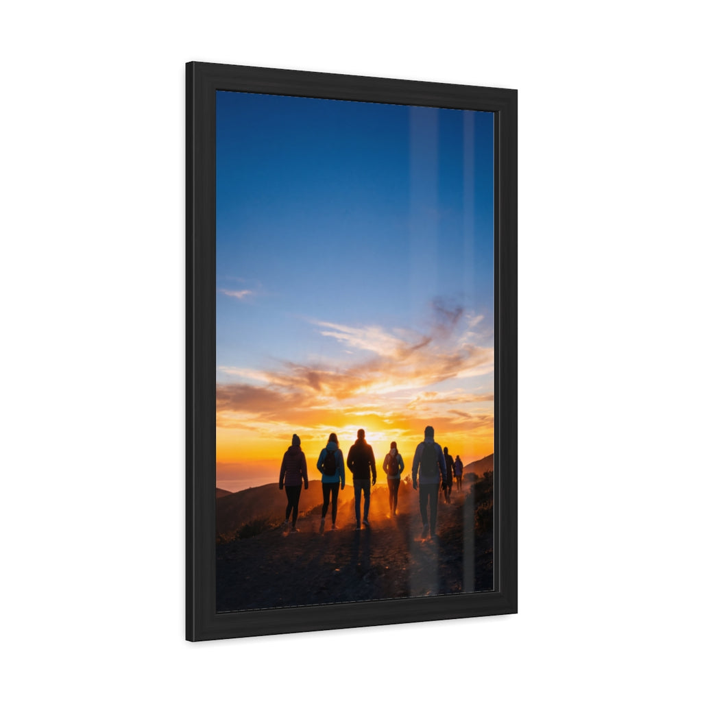 Framed Poster - Sunset Silhouette — Portrait