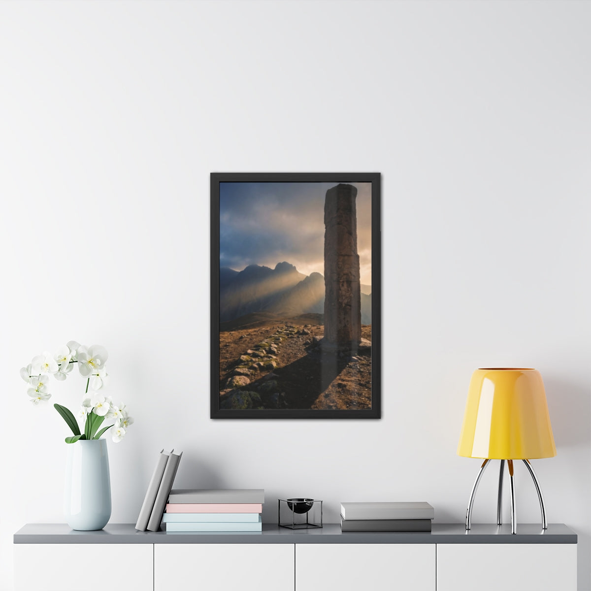 Framed Posters - Mystic Monolith Ancient Persian Mountain......