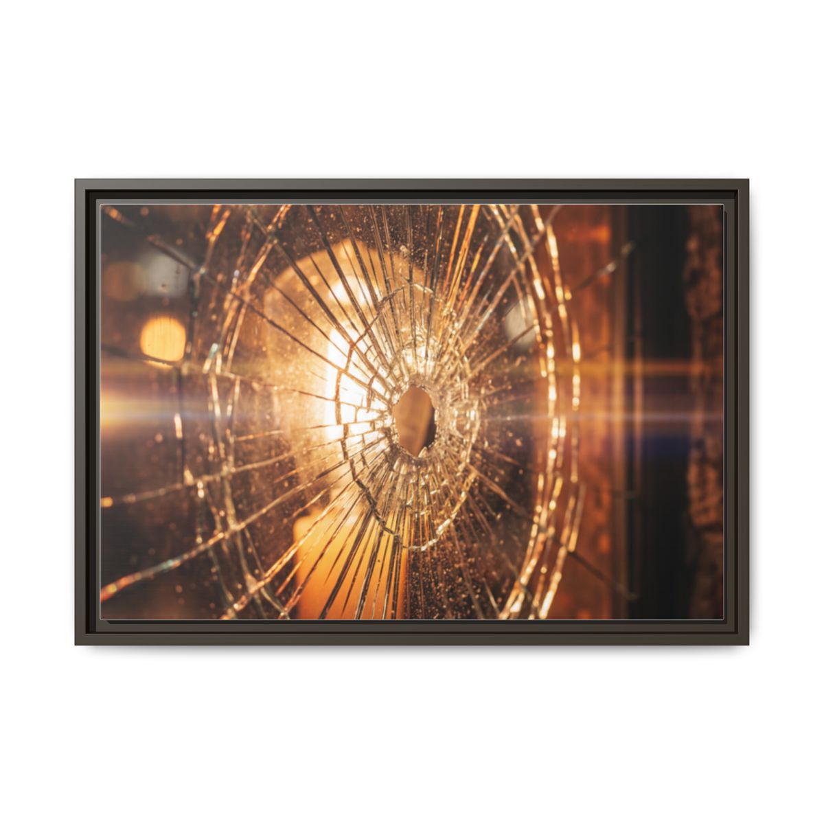 Framed Matte Canvas - Shattered Glass