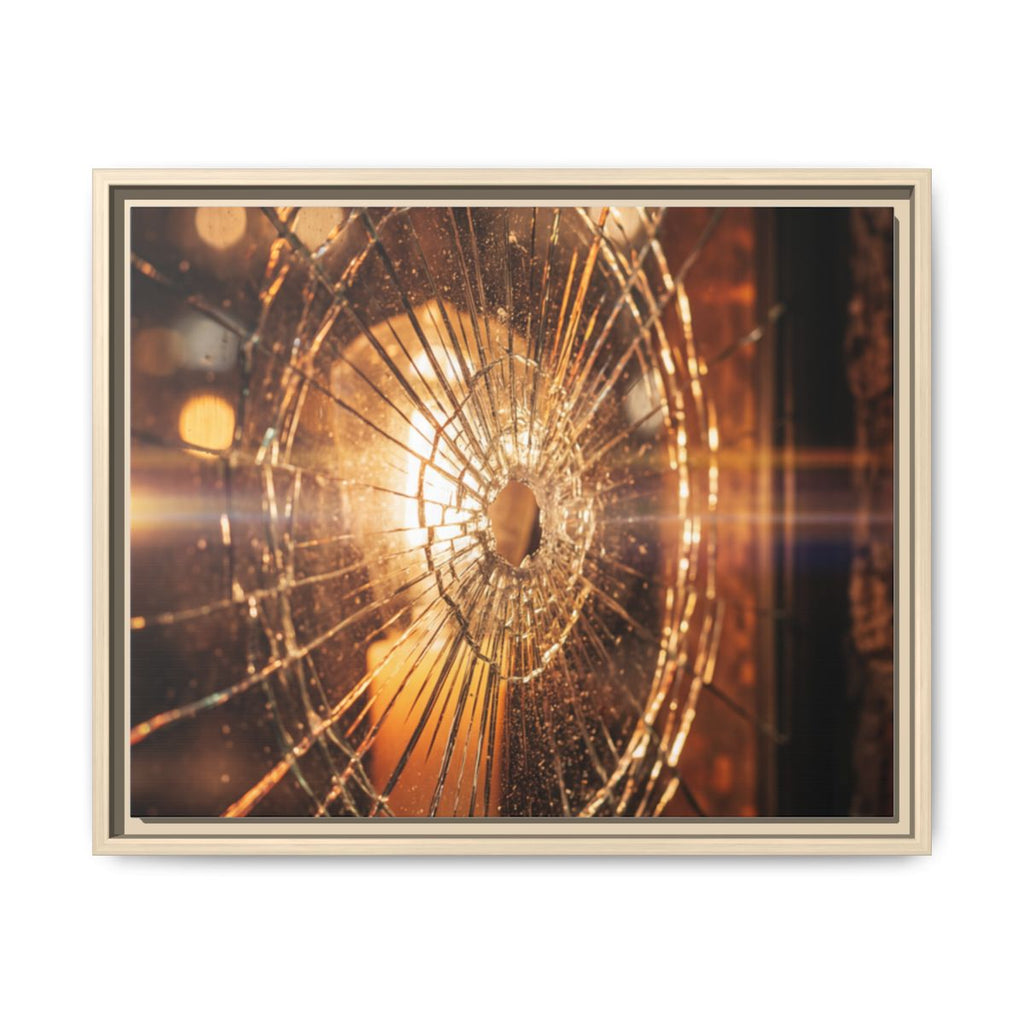 Framed Matte Canvas - Shattered Glass — Natural / 1.25"