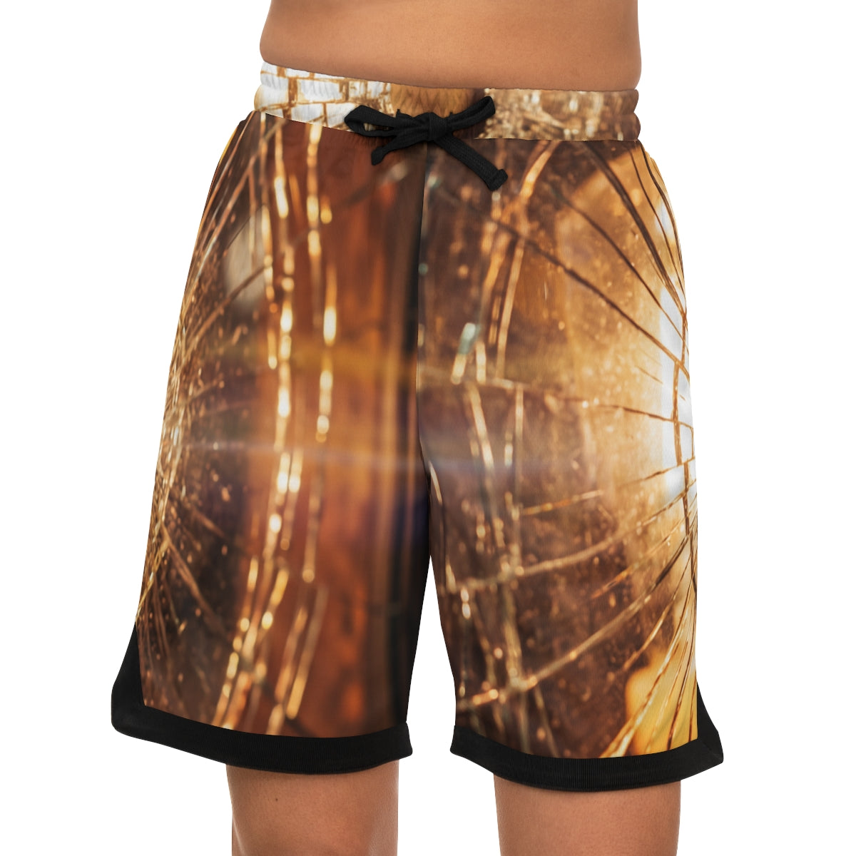 Basketball Rib Shorts - Shattered Light Golden Art Print |...