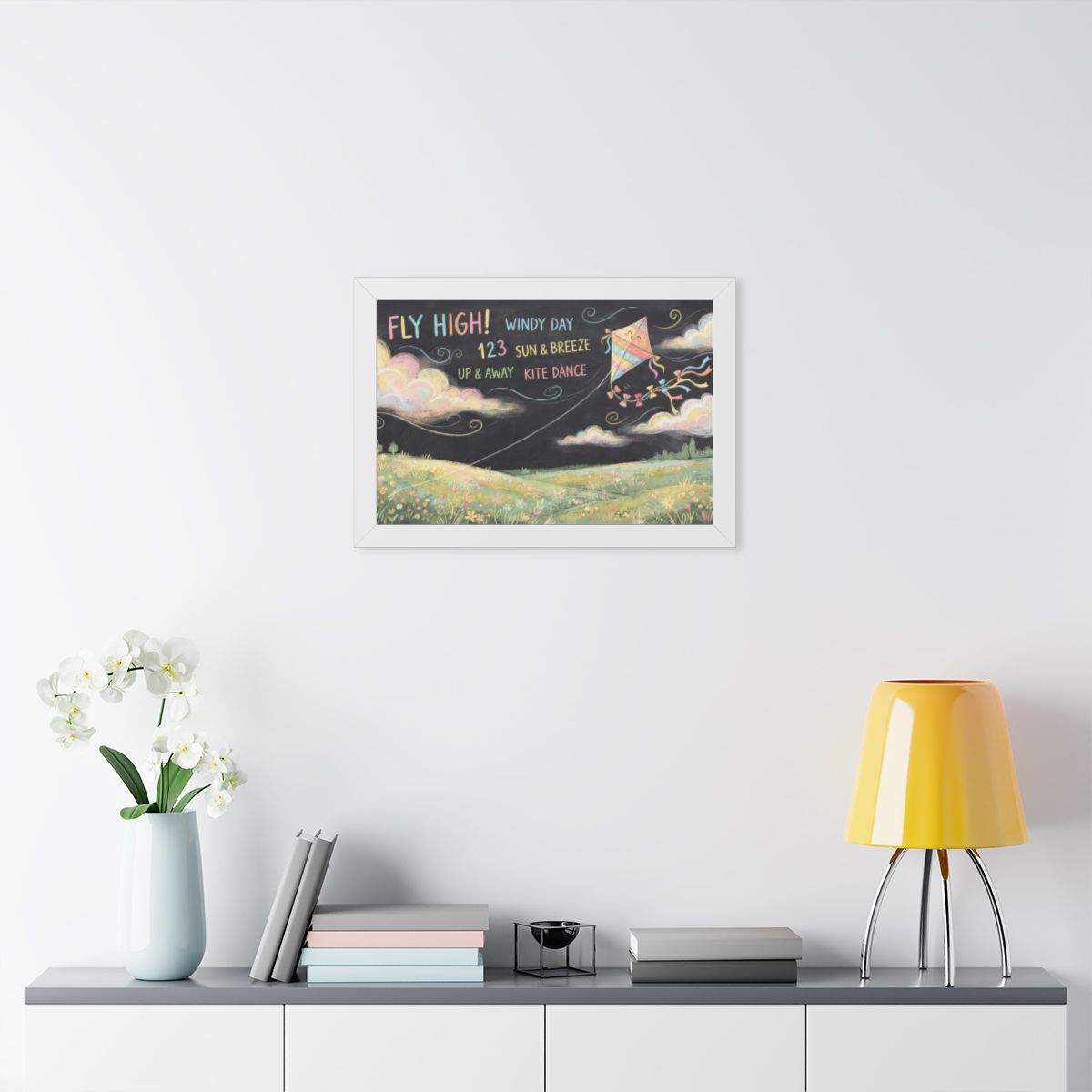 Framed Horizontal Poster - Breeze Meadow — White (14×11... |...