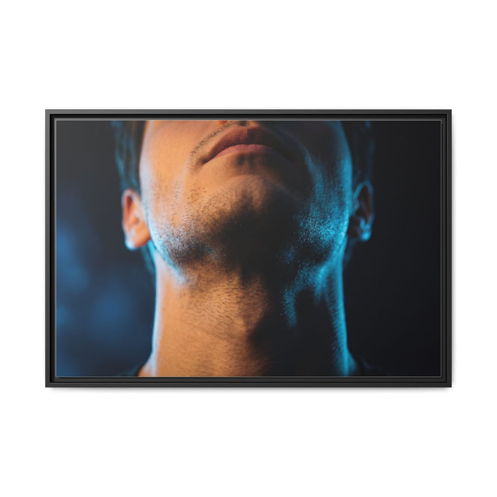 Framed Matte Canvas - Neon Pulse Core — Black / 1.25"