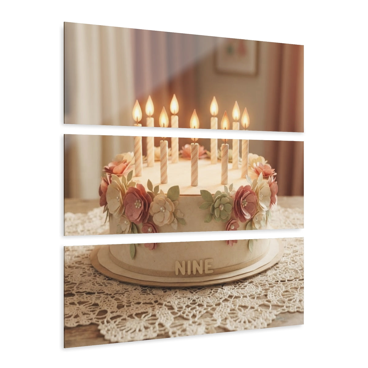 Acrylic Prints Triptych - Jubilee Cake — Landscape |...