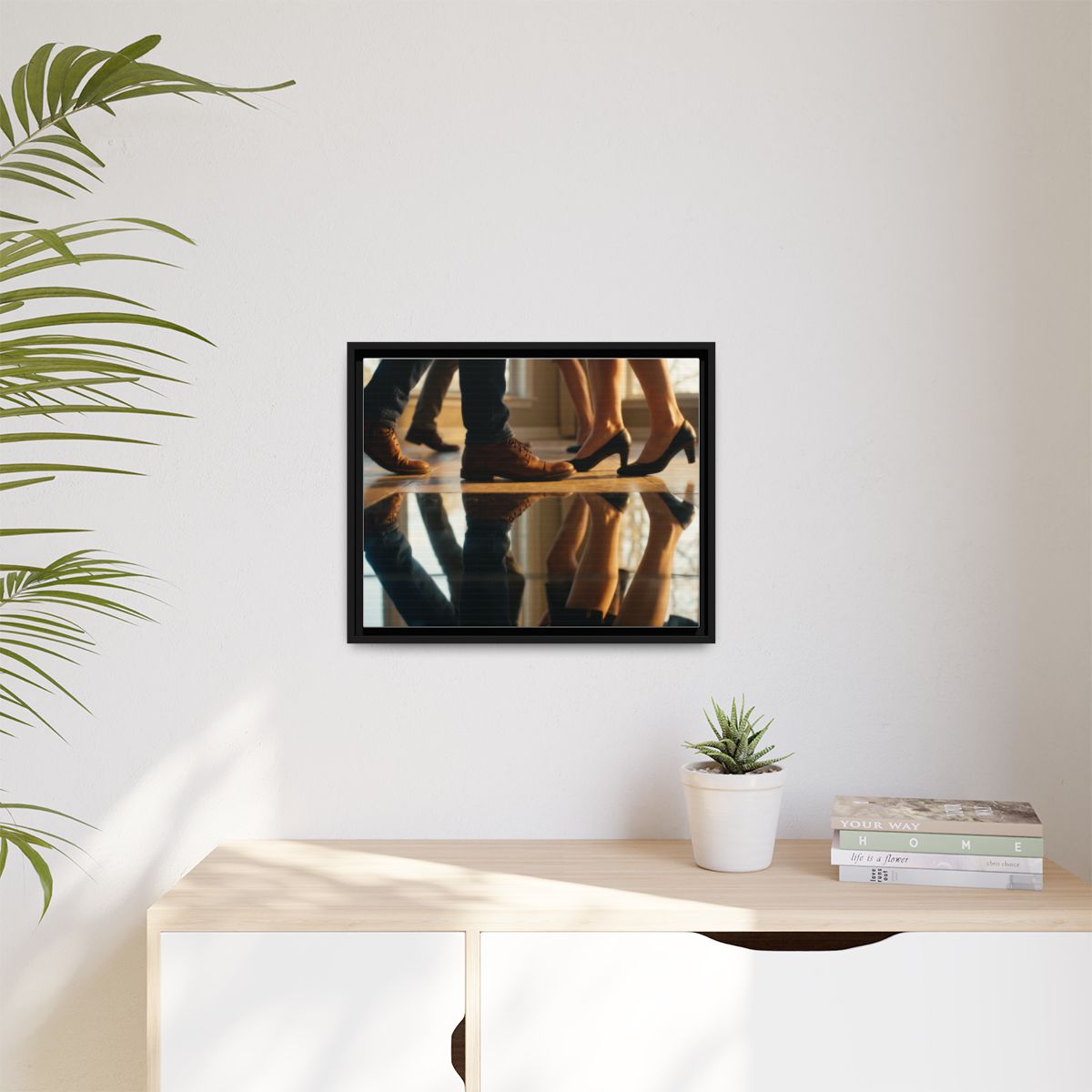Matte Canvas, Framed - Golden Hour Reflections Cinematic Art...
