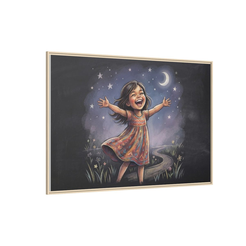 Matte Canvas Framed - Starlit Wonder Joy — Natural / 1.25"...