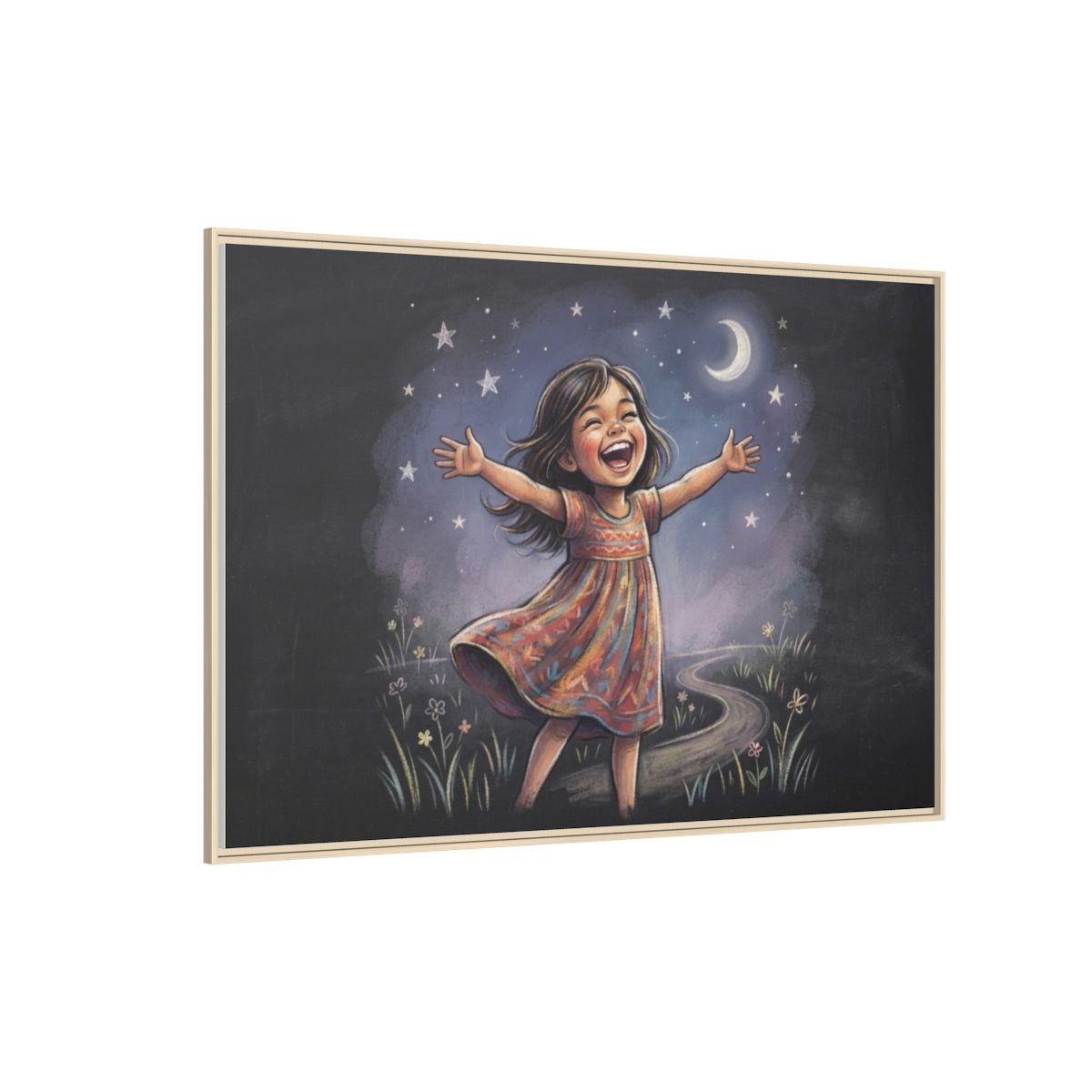 Matte Canvas Framed - Starlit Wonder Joy — Natural / 1.25"...