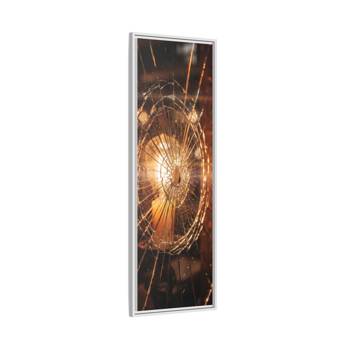 Framed Matte Canvas - Shattered Glass — White / 1.25"