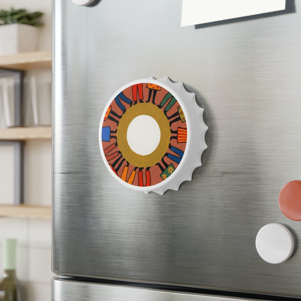 Bottle Opener - Unity Mandala Folk Art | Echovira Gallery
