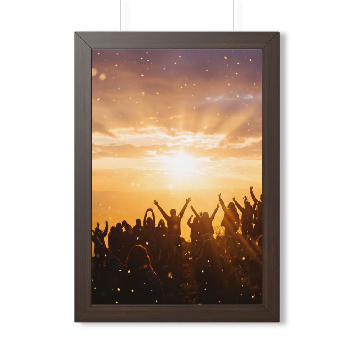 Framed Vertical Poster - Summit Ridge — Walnut (11×14... |...