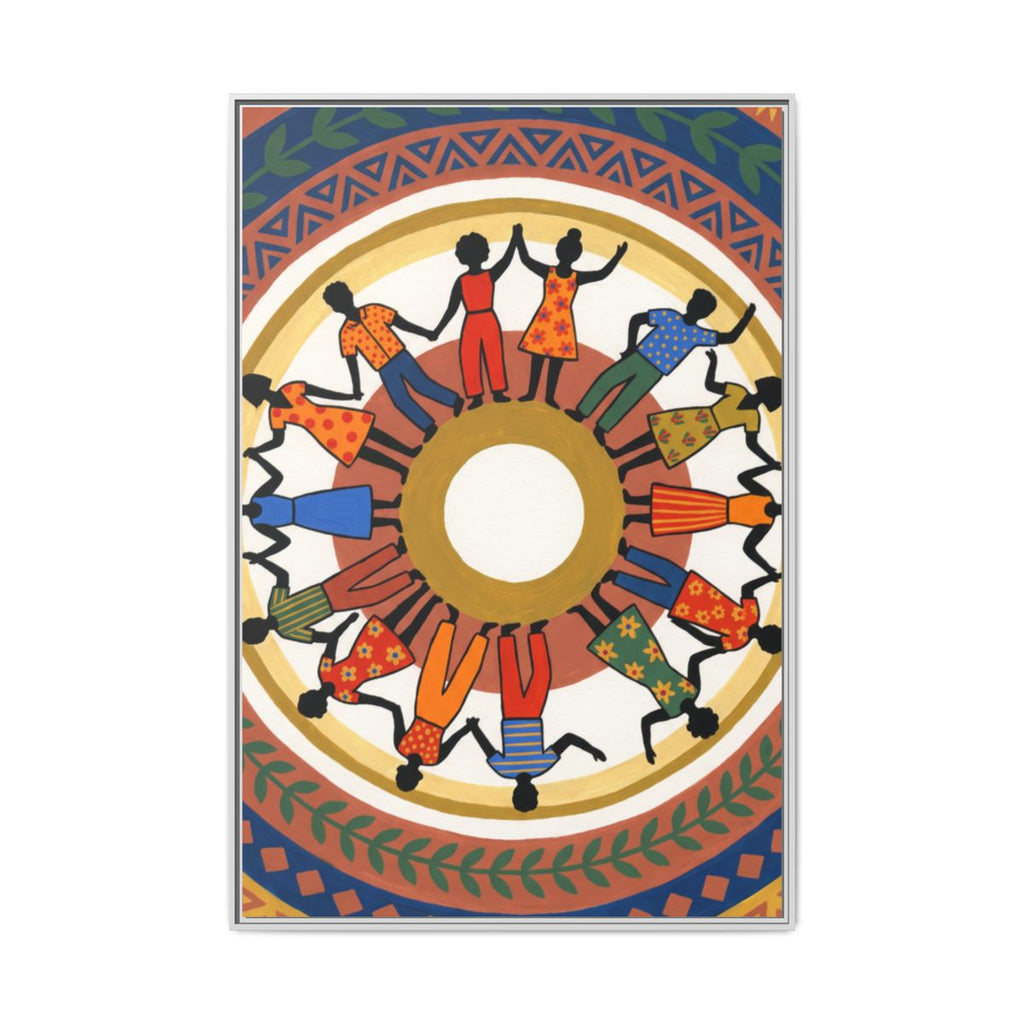 Matte Canvas, Framed - Unity Mandala Folk Art (8×10, 9×12......