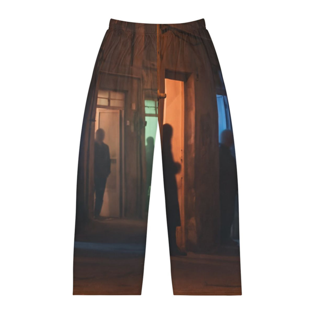Men's Pajama Pants - Shadowed Alleyway Mystery Art Print |...