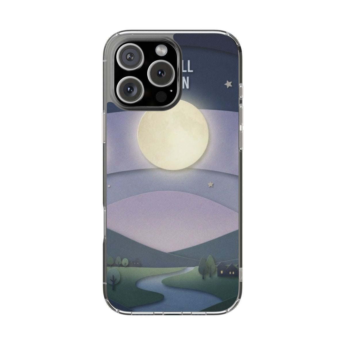 Clear Impact-Resistant Case - Moon | Echovira Gallery