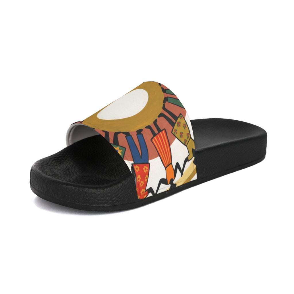 Men's Slide Sandals - Unity Mandala Folk Art | Echovira...