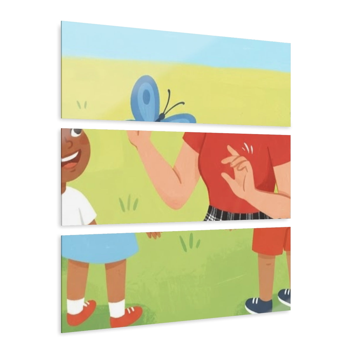 Acrylic Prints - Garden Storytime Triptych — Landscape |...