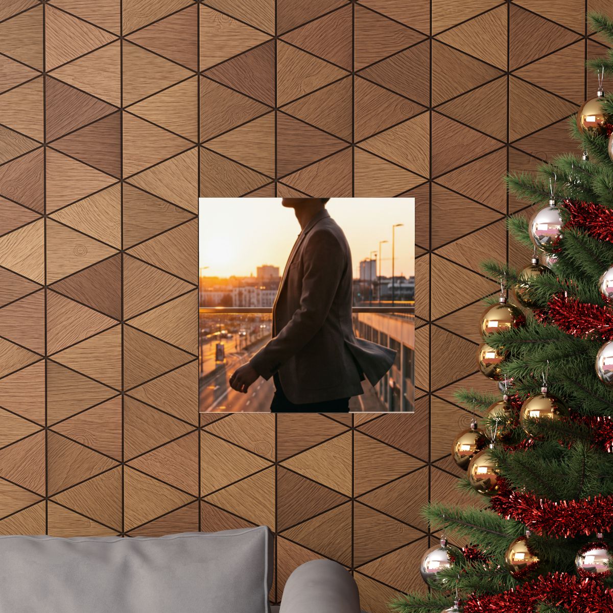 Matte Vertical Poster - Golden Hour Walk (8×10 & 36×54) |...