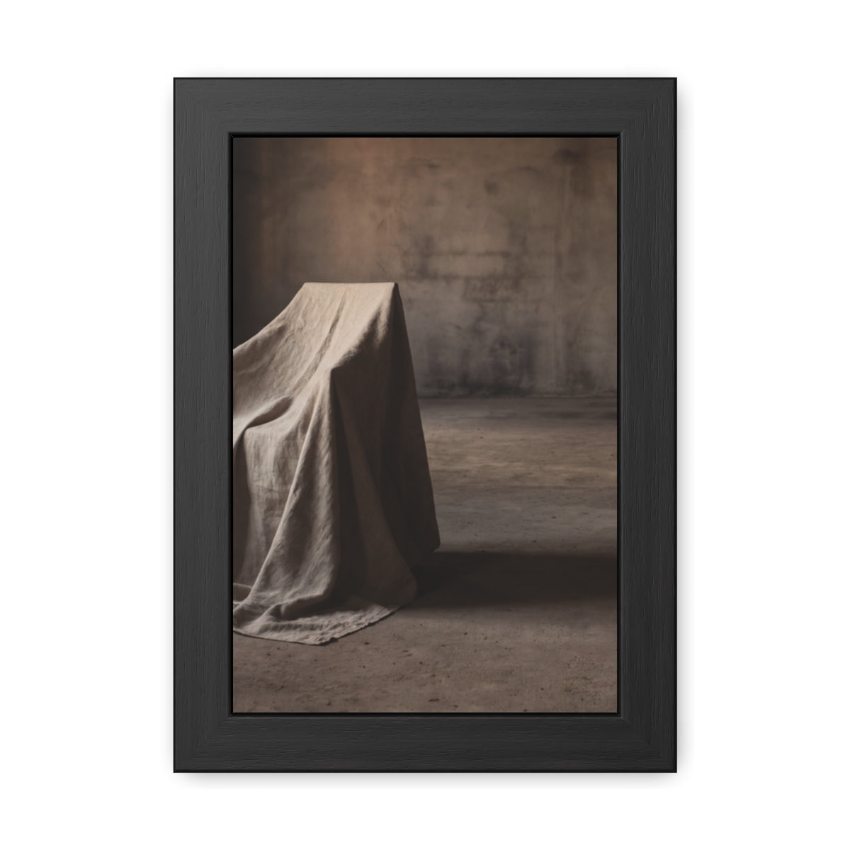 Framed Poster - Draped Minimalist Form — Portrait
