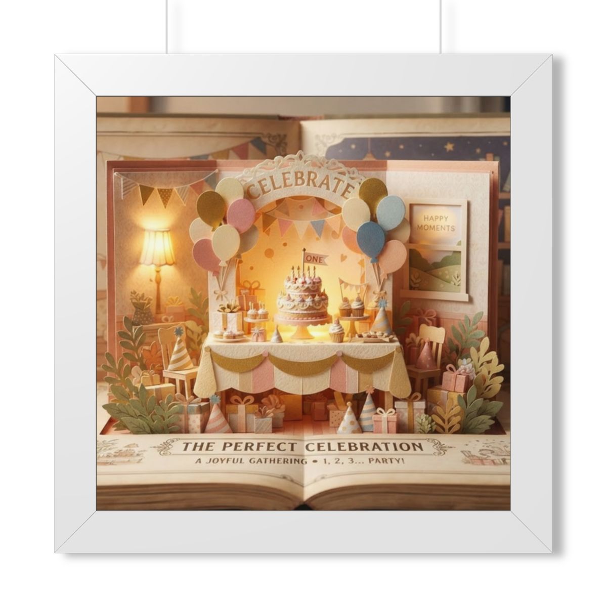 Framed Horizontal Poster - Storybook World — White (14×11......