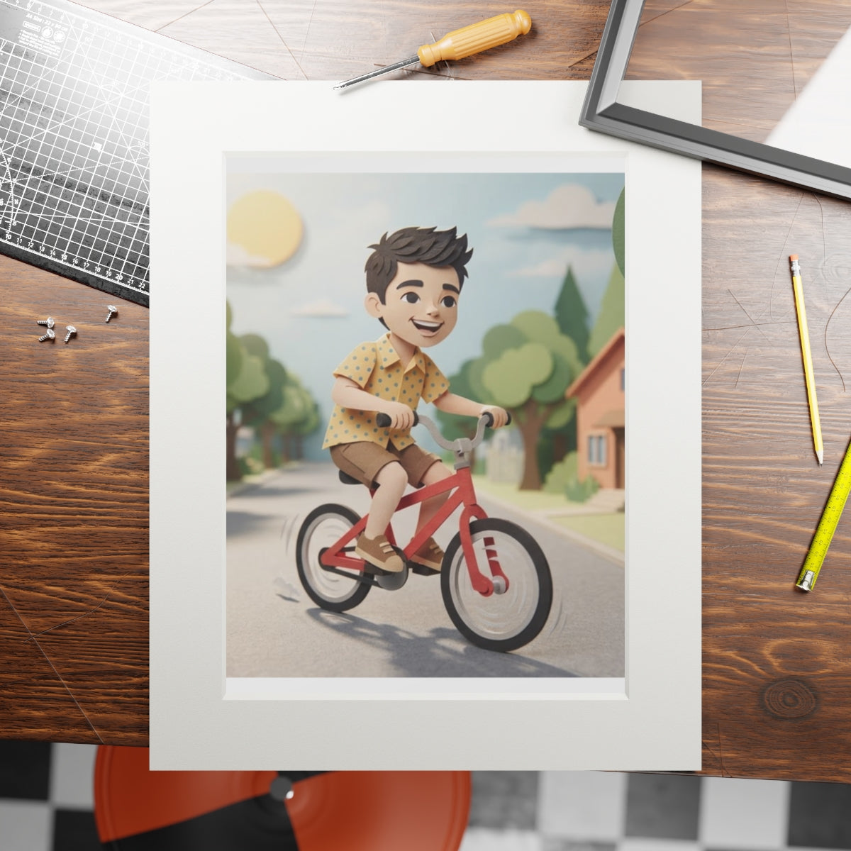Fine Art Print Passepartout - Ride Happy — Portrait (11×14 &...