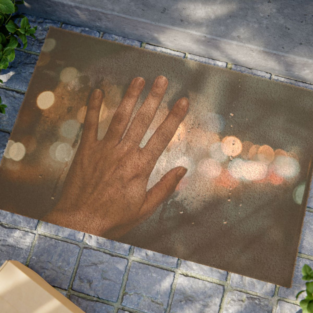 Rainy City Window Art Doormat