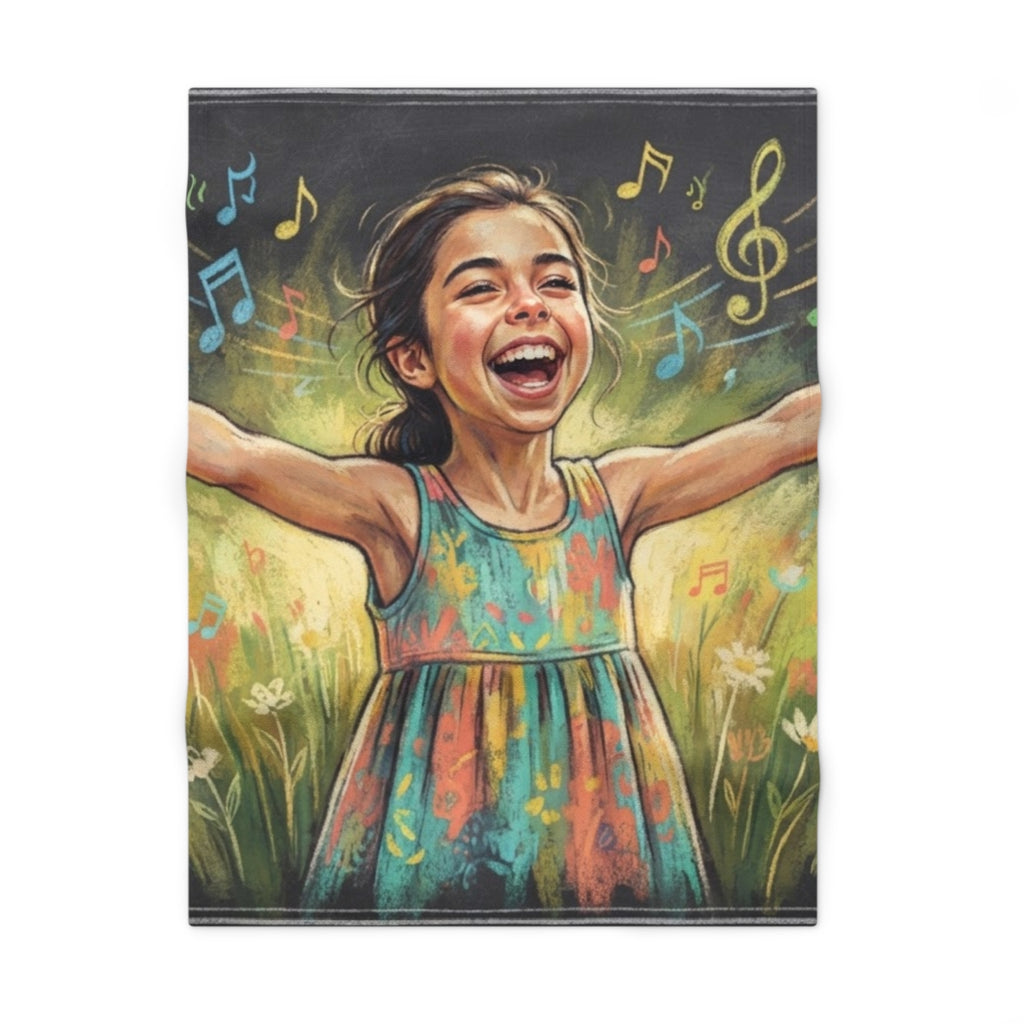 Fleece Baby Blanket - Meadow Melody | Echovira Gallery