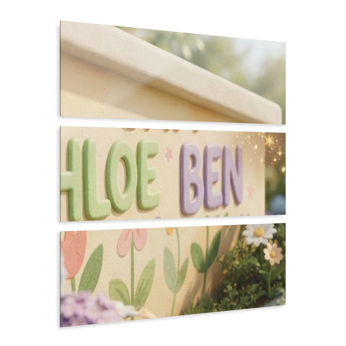 Acrylic Prints - Garden Wall Triptych — Landscape | Echovira...