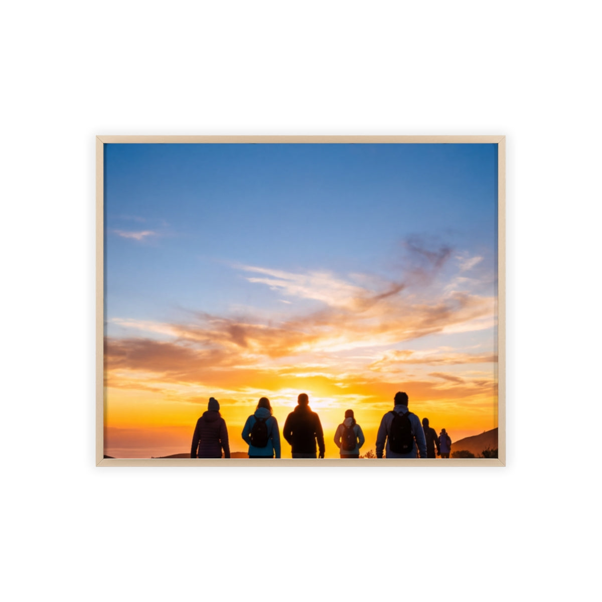 Posters with Wooden Frame - Sunrise Journey