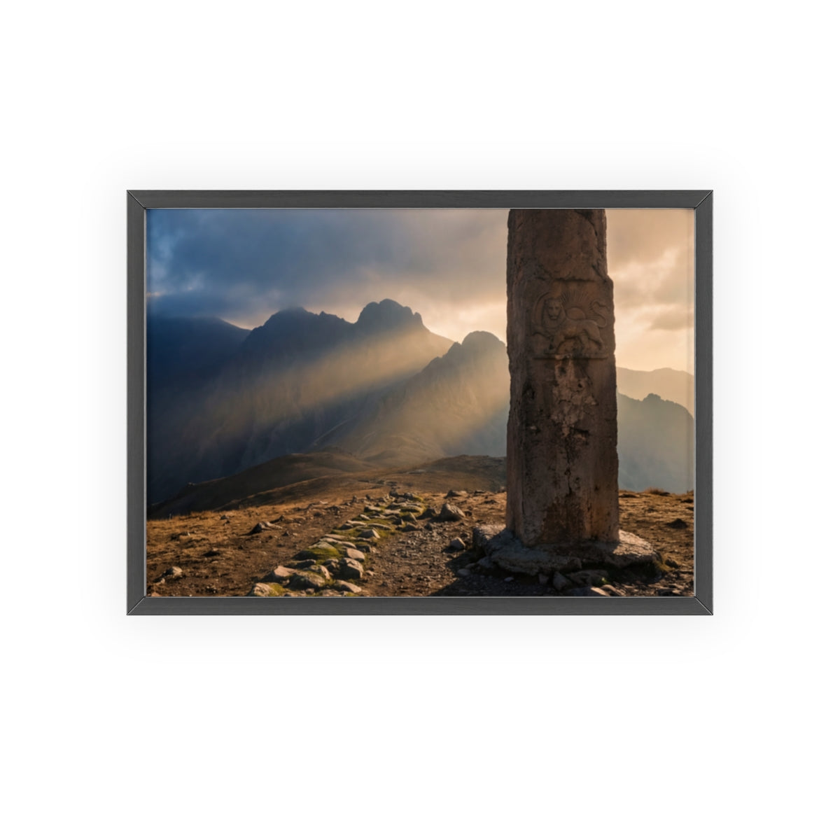Wooden Framed Poster - Mystic Peak