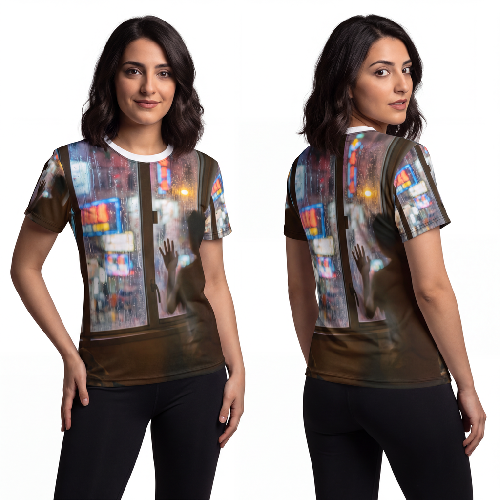 Unisex Cut & Sew Tee - Solitude City Rain | Echovira Gallery